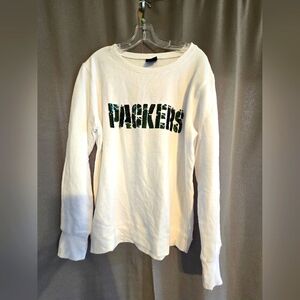 Large white packers crew neck